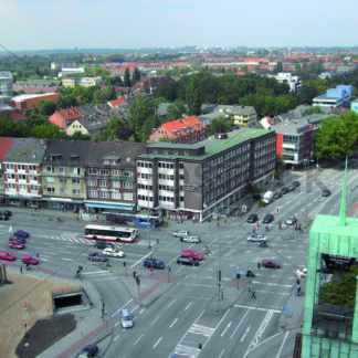 Blick auf Kreuzung Wandsbeker Marktstraße/Ring 2 - Fotos-Schmiede