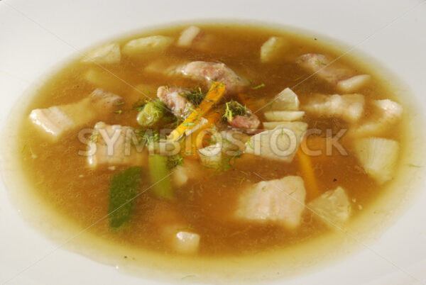 Gemüsesuppe mit Schweinebauch Aufsicht - Fotos-Schmiede