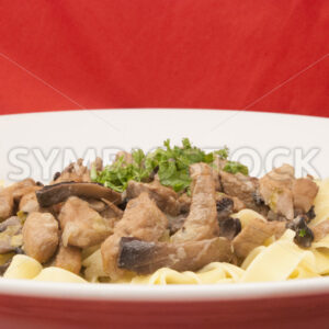 Geschnetzeltes in Bier-Rahm-Sauce mit Pasta Frontal - Fotos-Schmiede