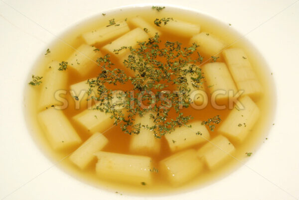 Helle Spargelsuppe Aufsicht - Fotos-Schmiede