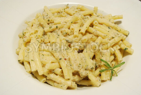 Maccheroni auf Forellenpesto Aufsicht - Fotos-Schmiede