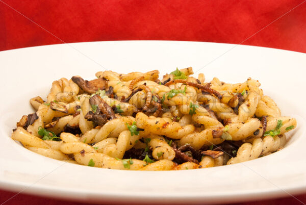 Mehlwürmer-Pilz-Pasta-Pfanne Frontal - Fotos-Schmiede