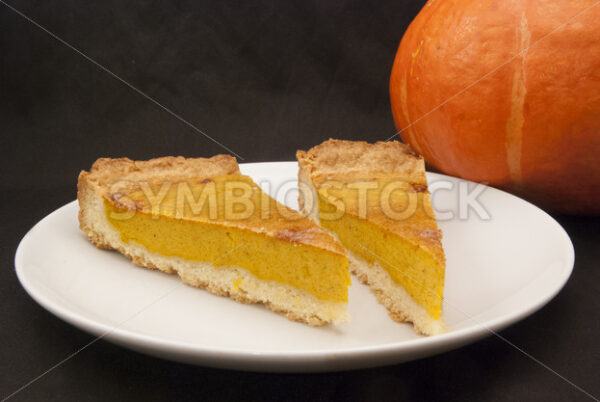 Pikanter Kürbiskuchen an Halloween Frontal - Fotos-Schmiede