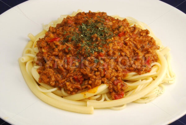 Spaghetti Bolognaise Aufsicht - Fotos-Schmiede