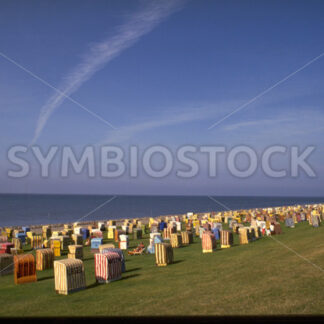 Strandansicht mit Strandkörben in Büsum - Fotos-Schmiede