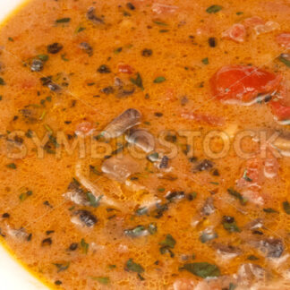 Champignon-Tomaten-Creme-Suppe mit Cognac Detail - Fotos-Schmiede