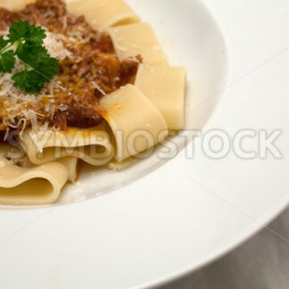 Calamarata mit Hackfleisch-Tomaten-Sauce Detail - Fotos-Schmiede