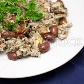 Eier mit Oliven und Tomaten Detail - Fotos-Schmiede