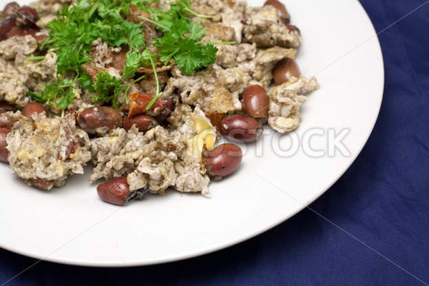 Eier mit Oliven und Tomaten Detail - Fotos-Schmiede