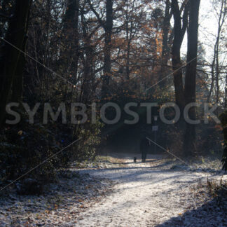 Fussgänger mit Hund unterwegs - Fotos-Schmiede