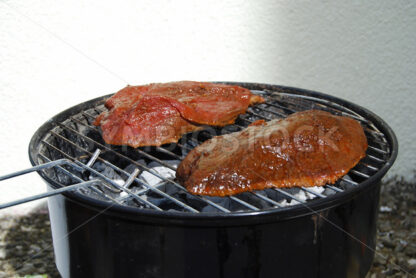 Fohlen- und Pferdesteak auf dem Grill - Fotos-Schmiede