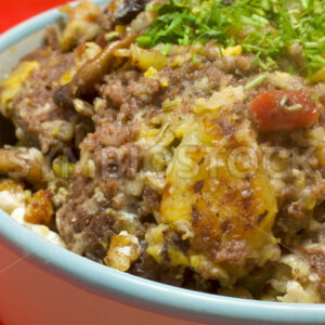Pferdeleberknödel-Pfanne Detail - Fotos-Schmiede