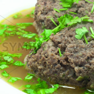 Pferdeleberknödel-Suppe Detail - Fotos-Schmiede